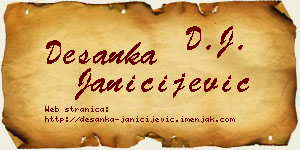 Desanka Janičijević vizit kartica